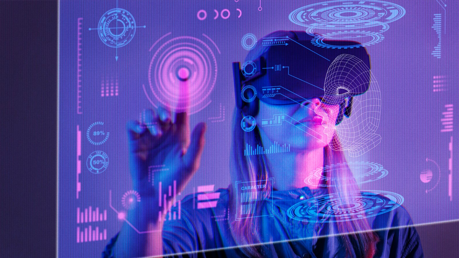 metaverse avatar collage concept